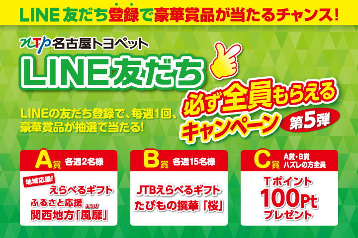 LINE友だち必ず全員もらえるキャンペーン
