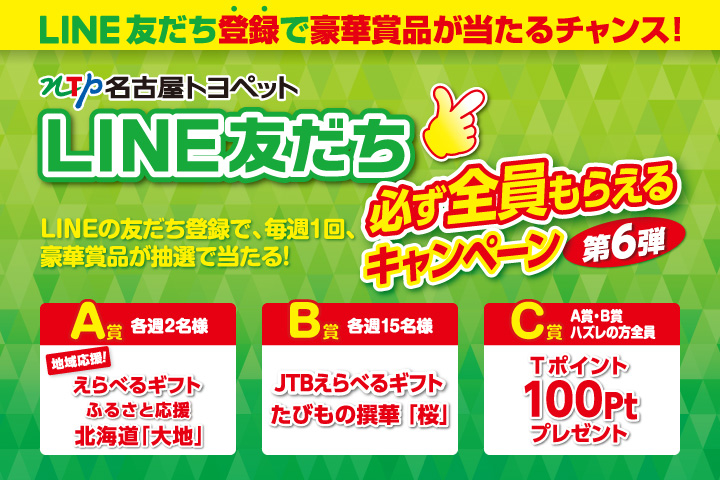 LINE友だち必ず全員もらえるキャンペーン