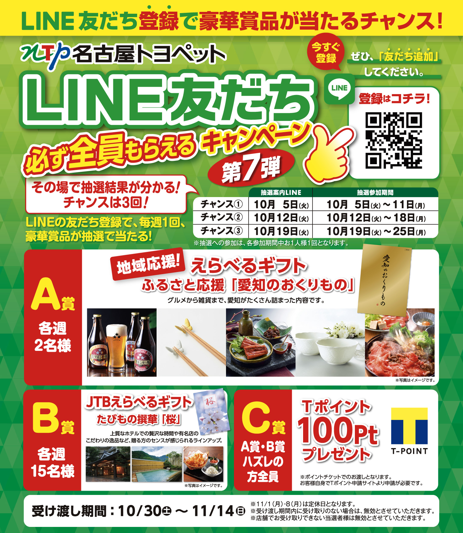 第7弾】LINE友だち 必ず全員もらえるキャンペーン  トヨタ車のこと 