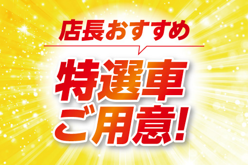 店長おすすめ 特選車ご用意!